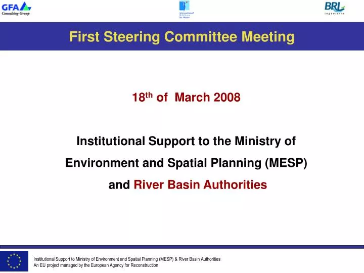 first steering committee meeting