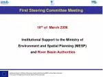First Steering Committee Meeting - slide 1