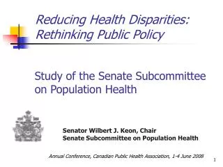 reducing health disparities rethinking public policy