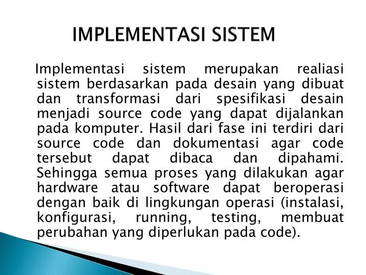 implementasi sistem