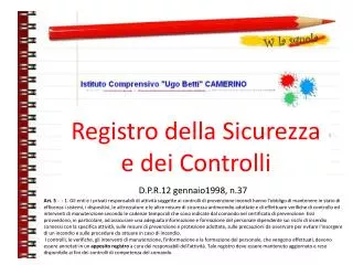 registro della sicurezza e dei controlli