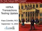 Understanding HIPAA Transactions: Current Challenges and Solutions - slide 1