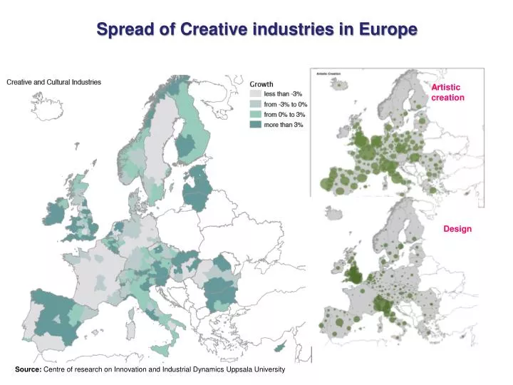 spread of creative industries in europe