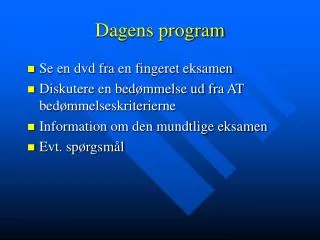 dagens program