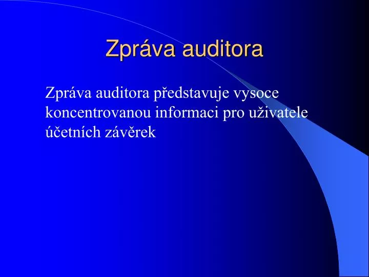 zpr va auditora