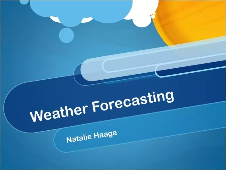 weather forecasting