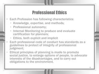 Professional Ethics