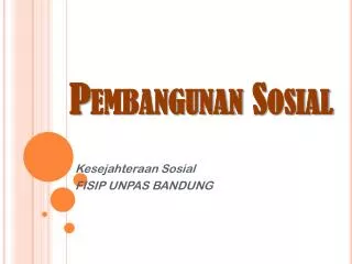 pembangunan sosial