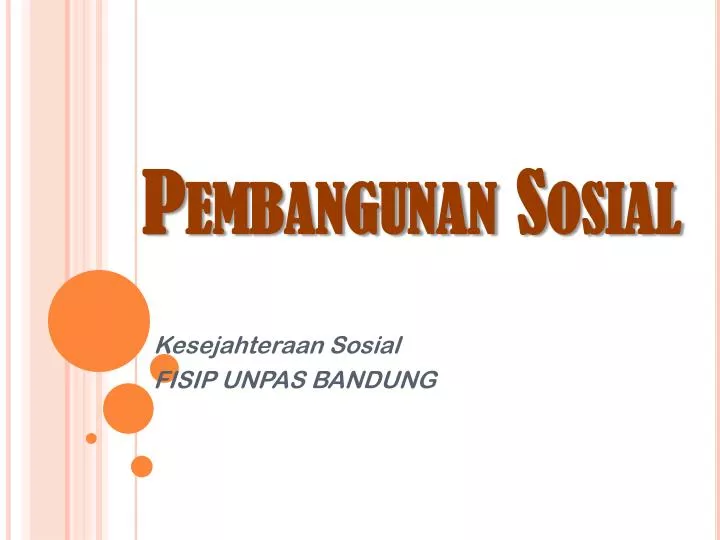 pembangunan sosial