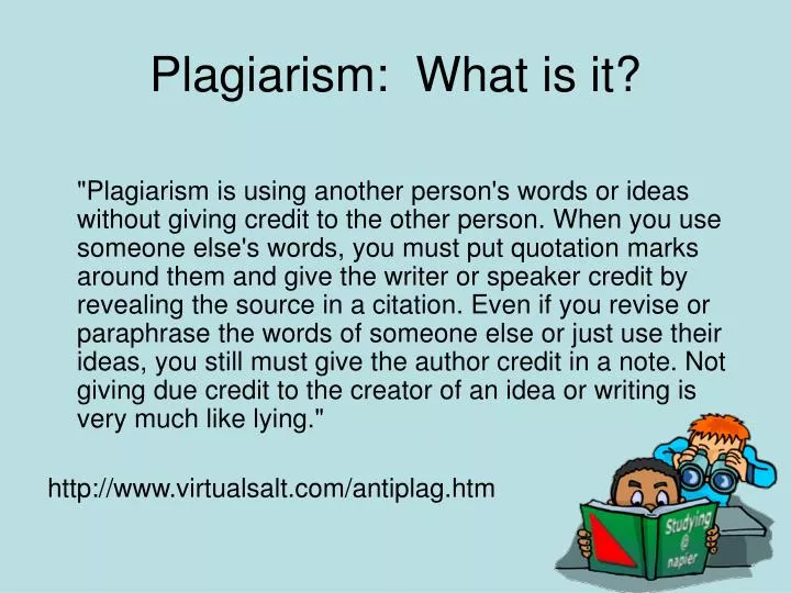 plagiarism what is it