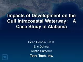 Impacts of Development on the Gulf Intracoastal Waterway: A Case Study in Alabama