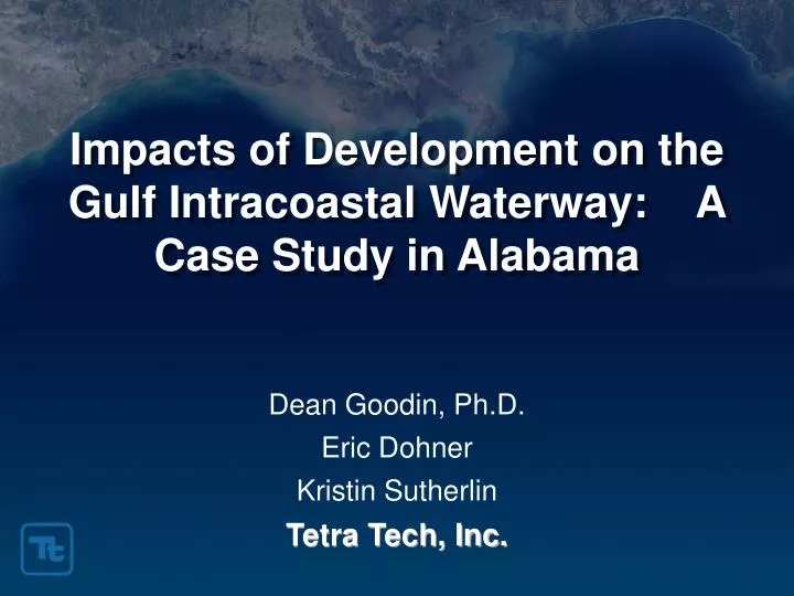 impacts of development on the gulf intracoastal waterway a case study in alabama