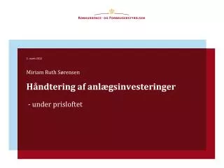 h ndtering af anl gsinvesteringer