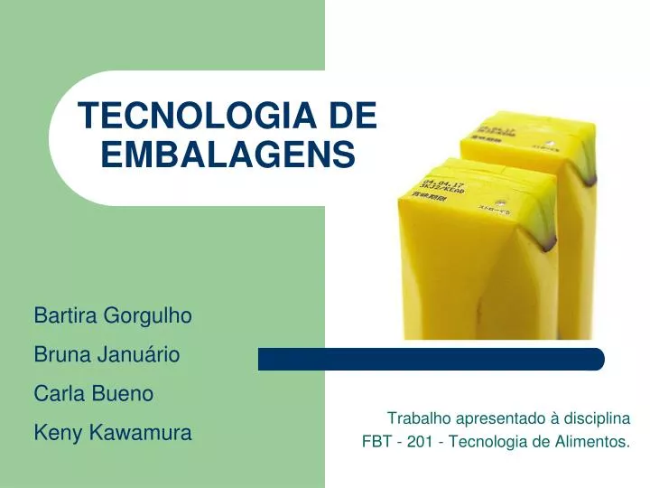 tecnologia de embalagens