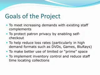 Goals of the Project