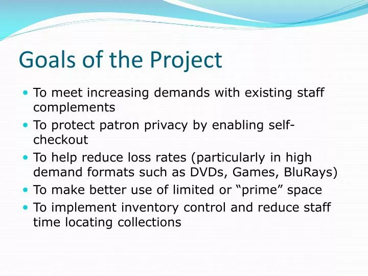 goals of the project
