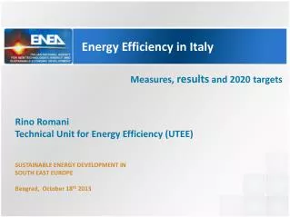 Energy Efficiency in Italy