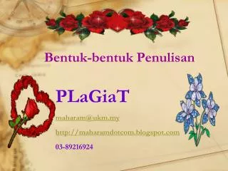 bentuk bentuk penulisan