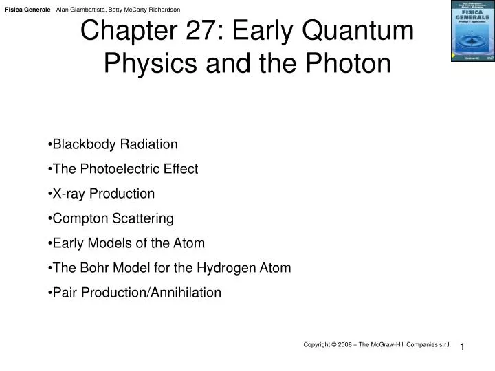 chapter 27 early quantum physics and the photon