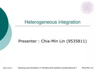 Heterogeneous integration