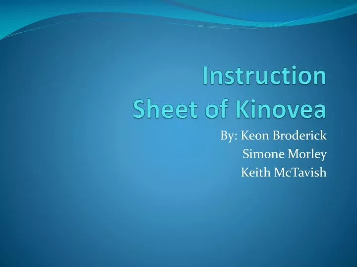 instruction sheet of kinovea
