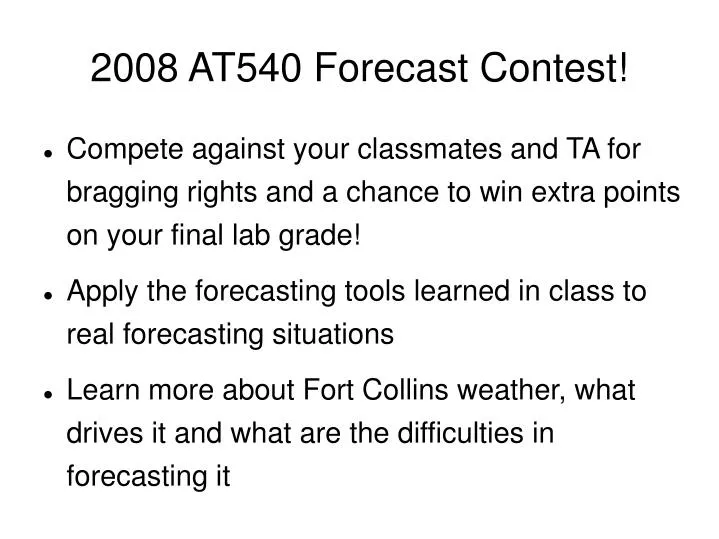 2008 at540 forecast contest