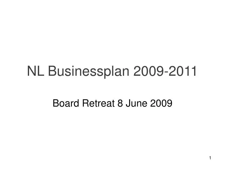nl businessplan 2009 2011