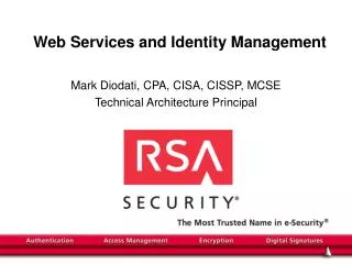 Web Services and Identity Management