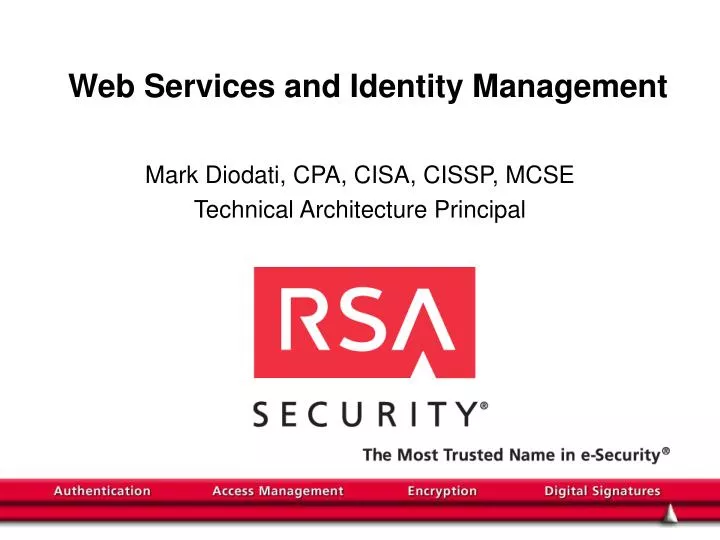 web services and identity management