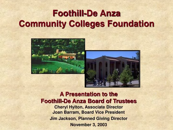 foothill de anza community colleges foundation