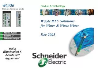 W@de RTU Solutions for Water &amp; Waste Water Dec 2005