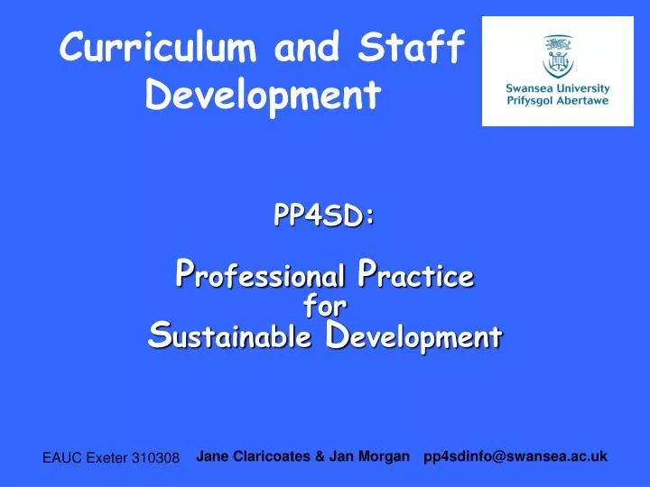 curriculum and staff development