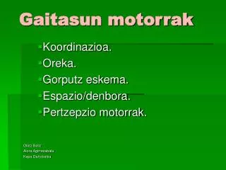 gaitasun motorrak