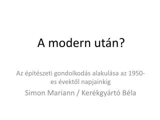 a modern ut n