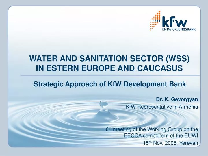 water and sanitation sector wss in estern europe and caucasus