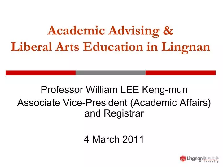 academic advising liberal arts education in lingnan