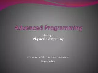 Advenced Programming