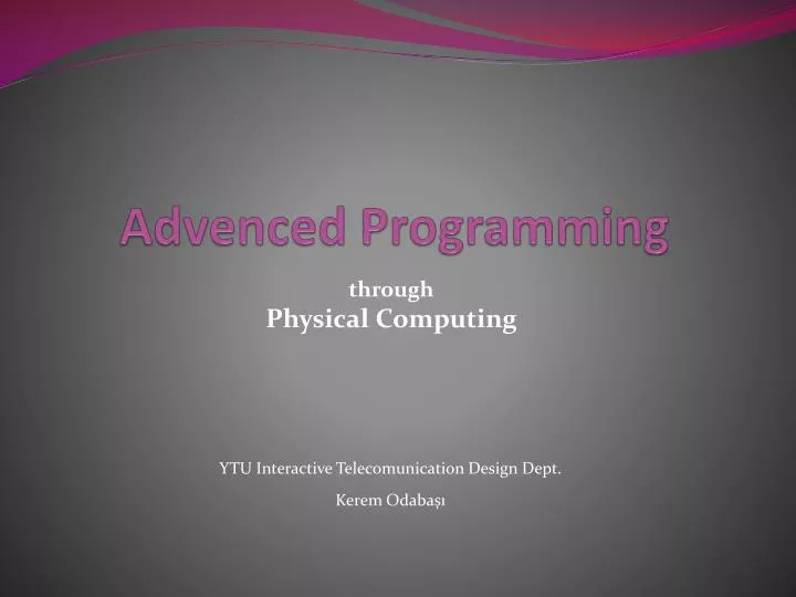 advenced programming