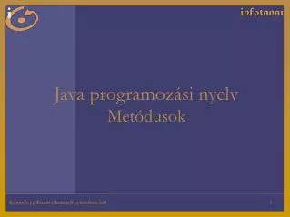 java programoz si nyelv met dusok