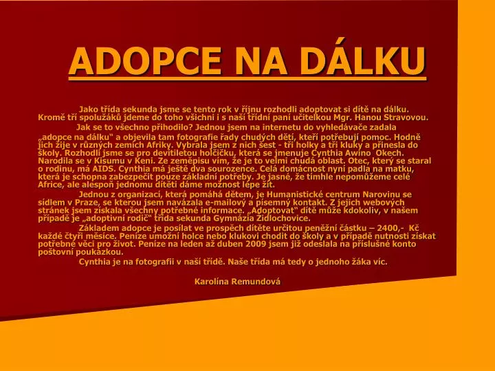 adopce na d lku