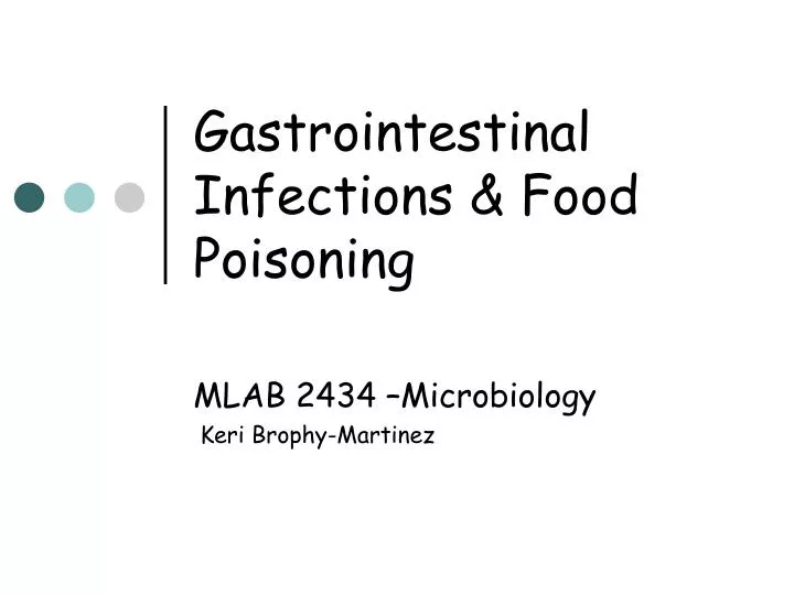 gastrointestinal infections food poisoning