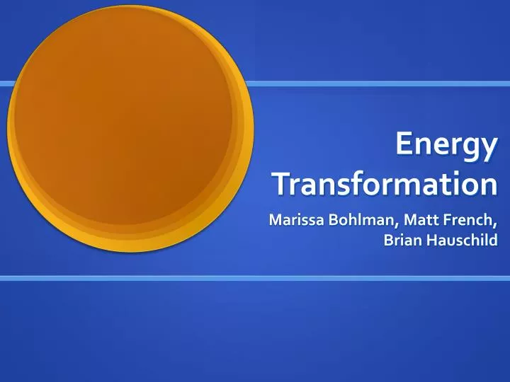 energy transformation