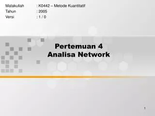 pertemuan 4 analisa network