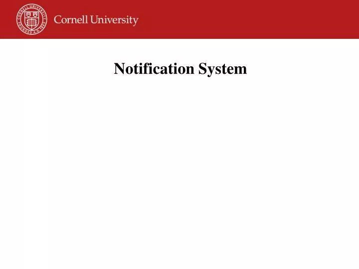 notification system