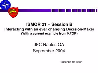 JFC Naples OA September 2004 Suzanne Harrison