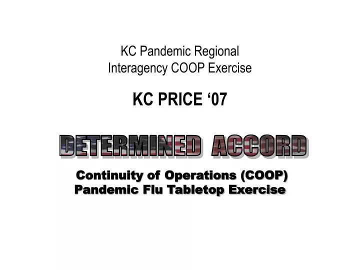 continuity of operations coop pandemic flu tabletop exercise