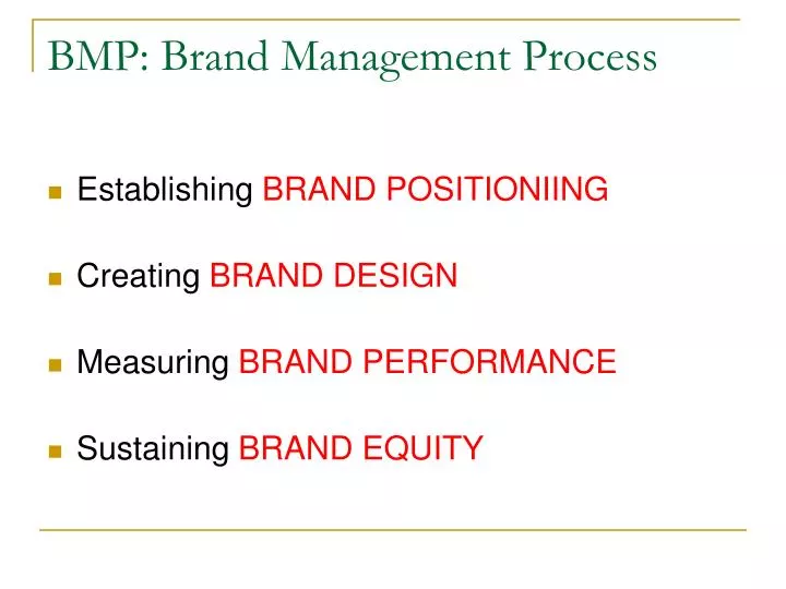 bmp brand management process