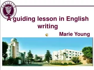 A guiding lesson in English writing