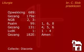 liturgie br c slob preeklezen
