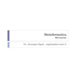 bioinformatica microarray